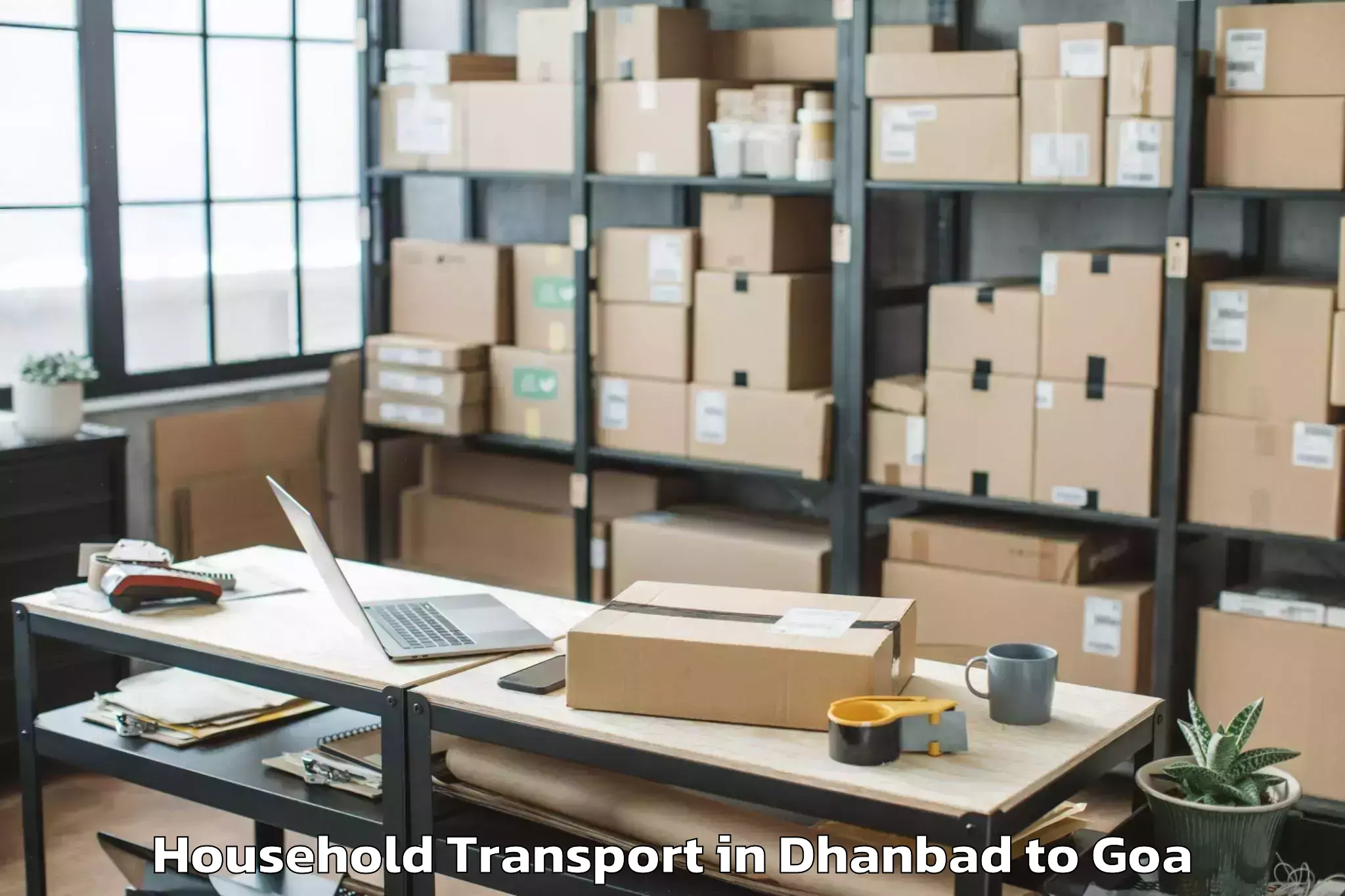 Quality Dhanbad to Mopa Household Transport